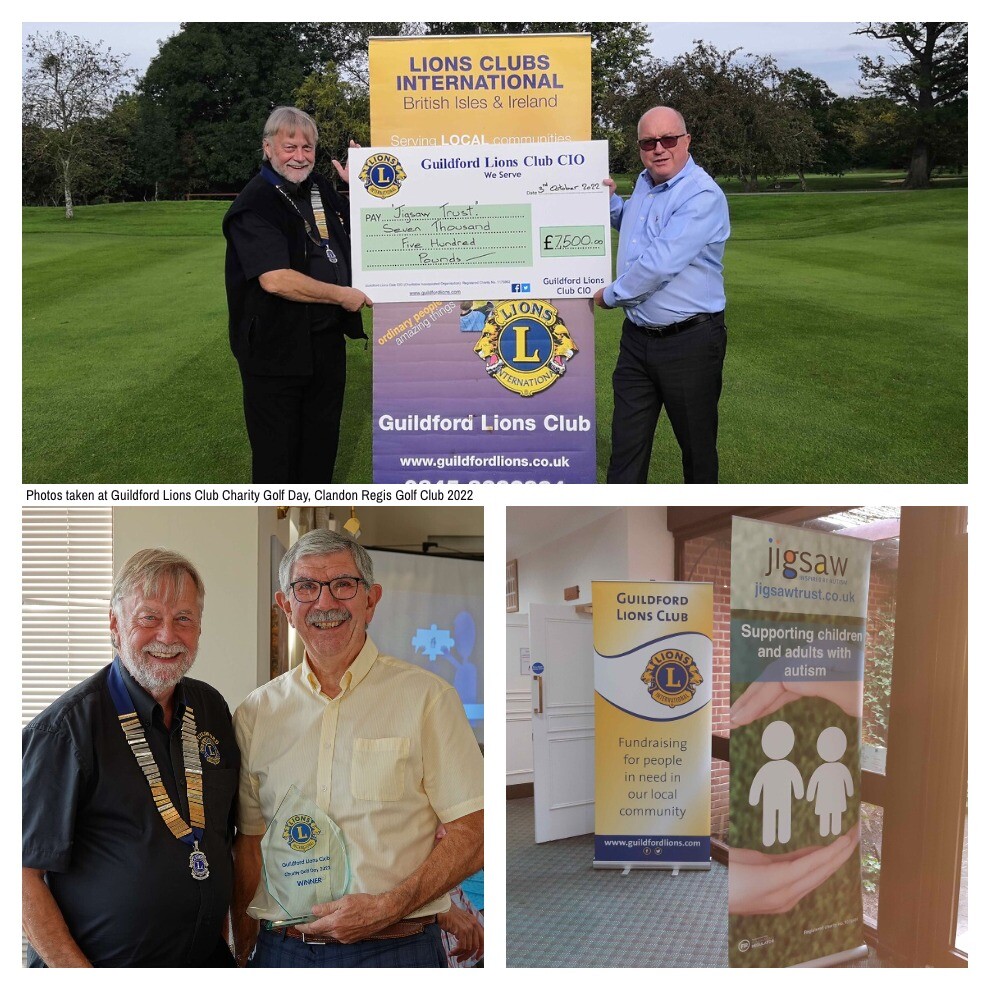 Guildford Lions Club cheque presentation to Jigsaw