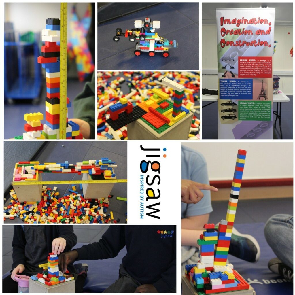 lego images of structures built by pupils